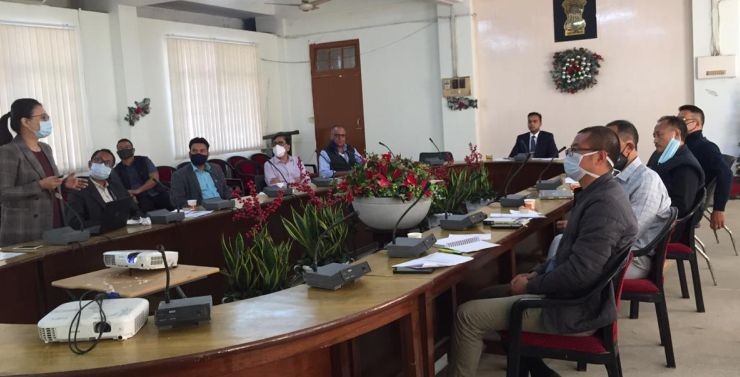 Meeting on District Task Force (DTF) for COVID-19 vaccine cum IPPI 2021 held at DC Conference Hall Dimapur on December 11. 